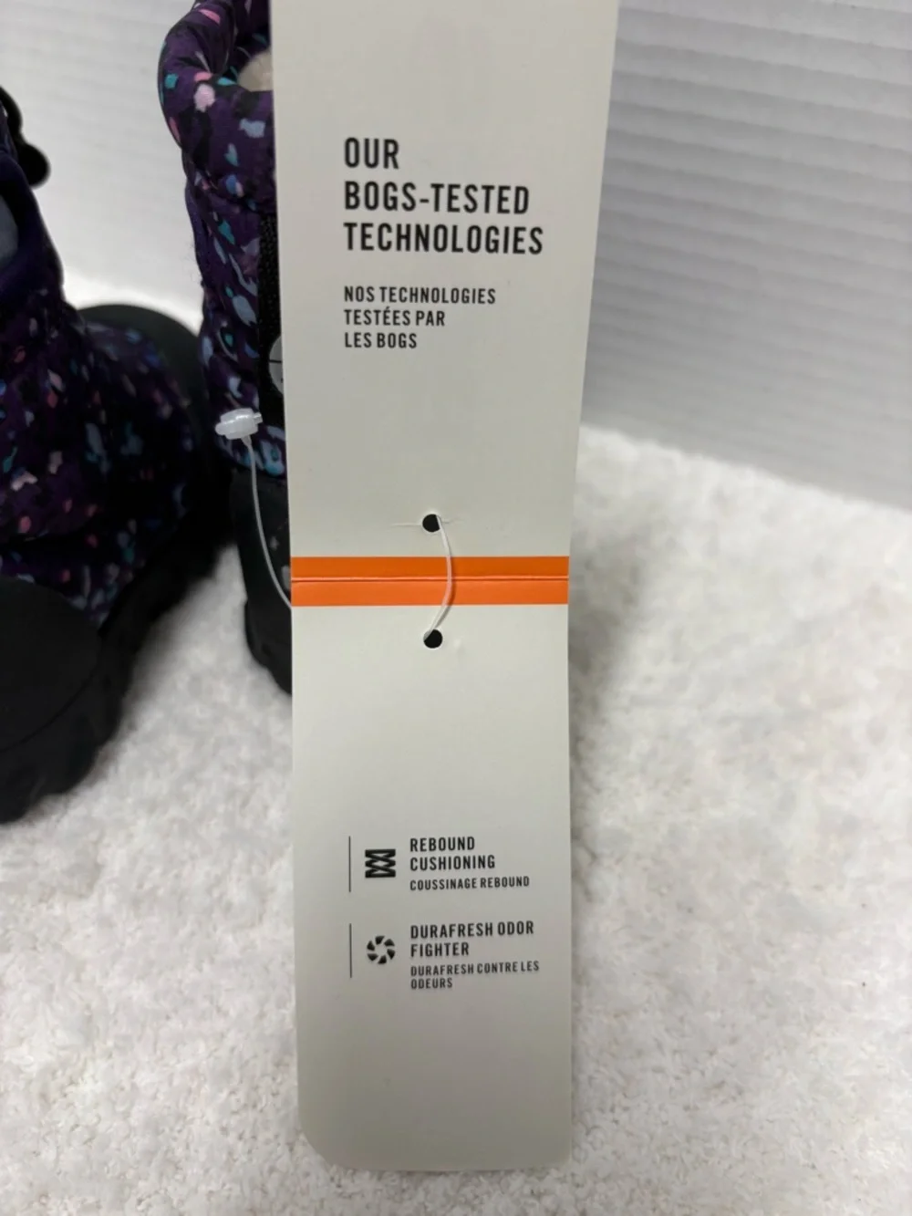 BOGS B-MOC SNOW BOOTS LITTLE TEXTURES PURPLE INFANT SIZE 4 NWT